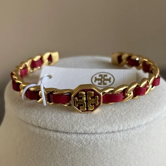 ⚜️Tory Burch Luxurious Gold and Red Bracelet ⚜️ - Picture 1 of 7